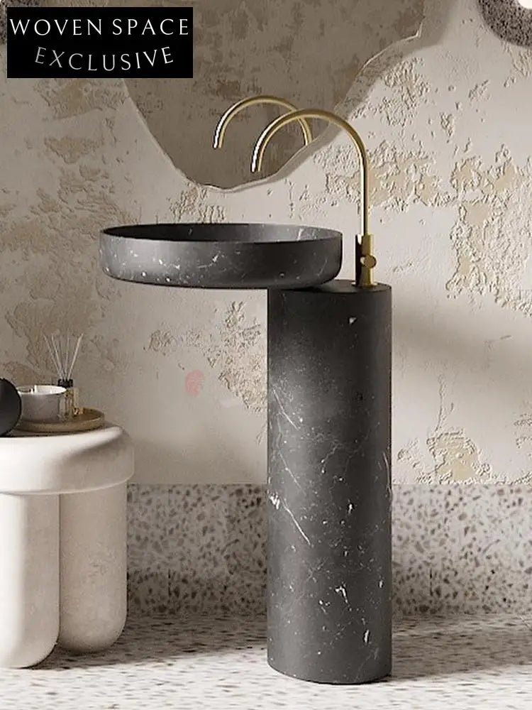 Rae Medieval Marble Pedestal Sink