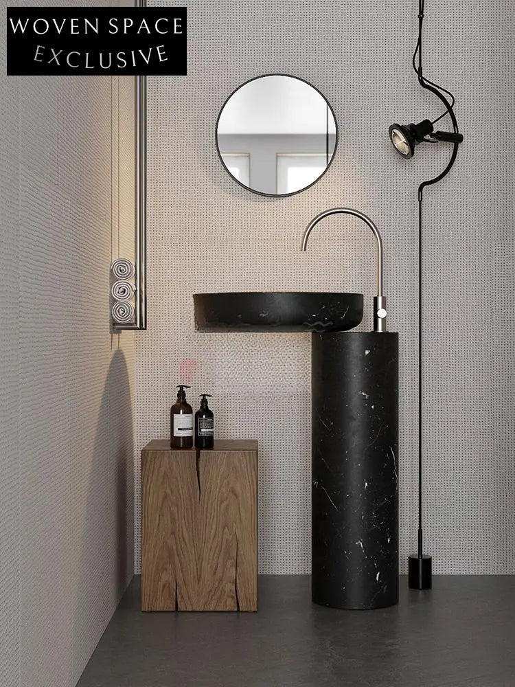 Rae Medieval Marble Pedestal Sink