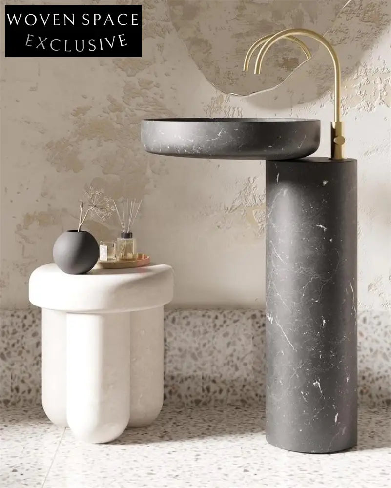 Rae Medieval Marble Pedestal Sink