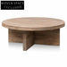 CDT6563 100cm Round Coffee Table - Natural-Thick Base