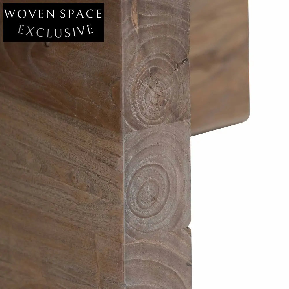 Ramona 100cm Round Coffee Table - Natural-Thick Base Coffee Tables