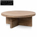Ramona 100cm Round Coffee Table - Natural-Thick Base Coffee Tables