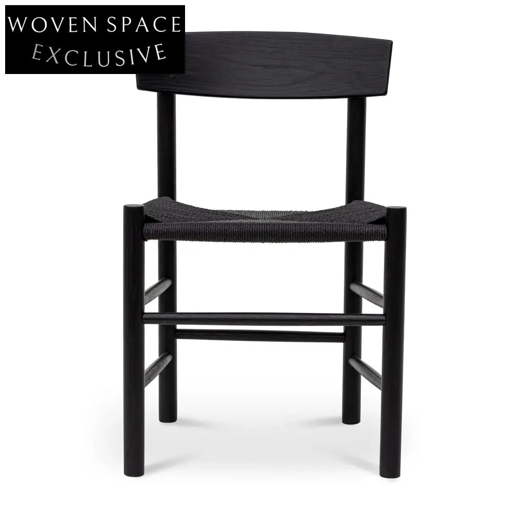 Rattan Dining Chair - Full Black (Set of 2) Dining Chairs