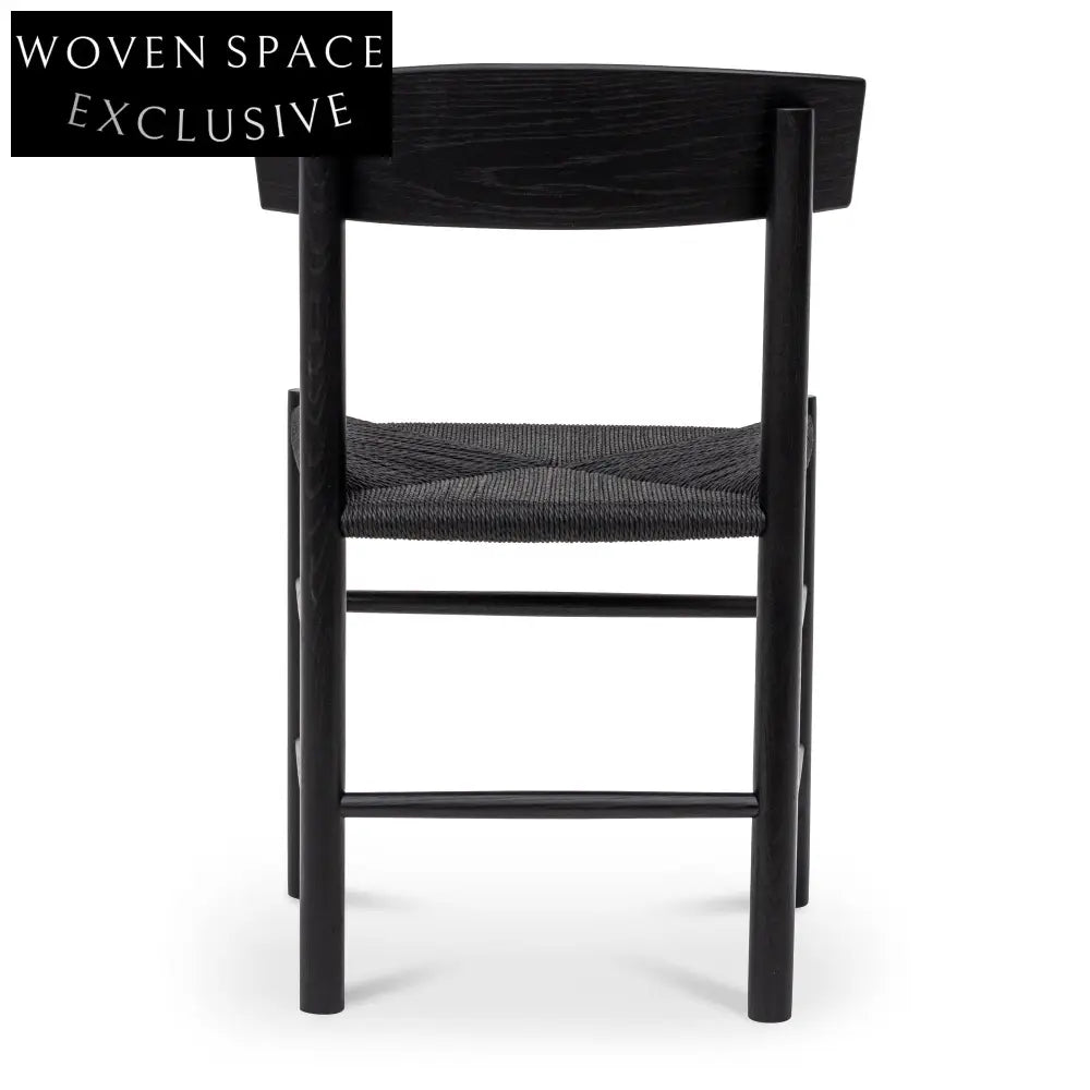 Rattan Dining Chair - Full Black (Set of 2) Dining Chairs