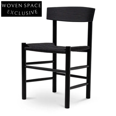 Rattan Dining Chair - Full Black (Set of 2) Dining Chairs