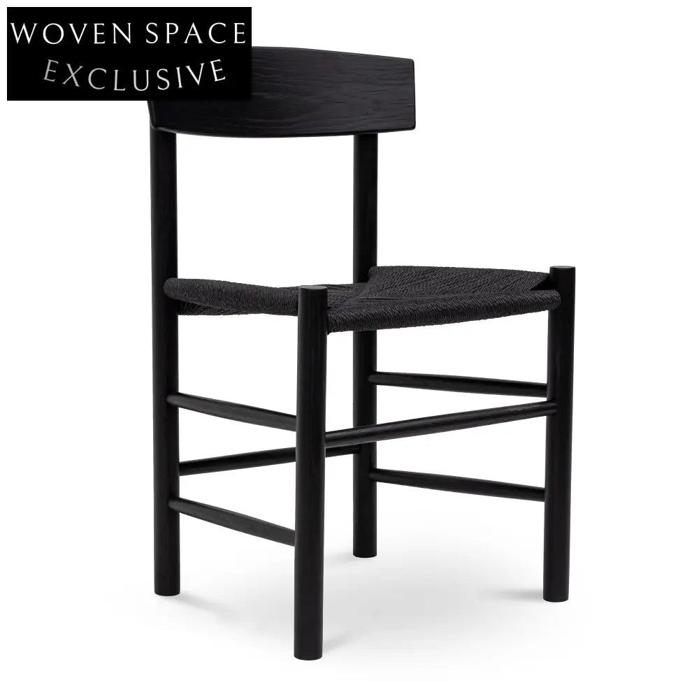 Rattan Dining Chair - Full Black (Set of 2) Dining Chairs