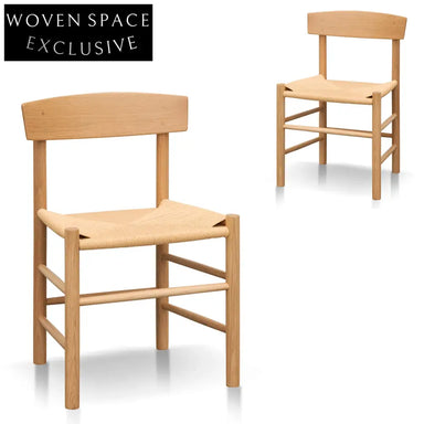 Rattan Dining Chair - Natural (Set of 2)