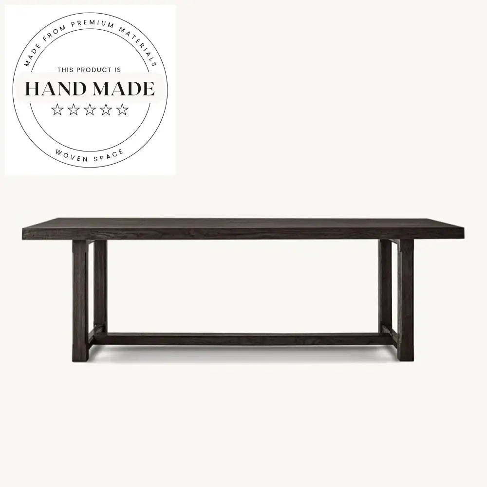Reclaimed Oak Solid Wood Midcentury Extendable Rectangular Dining Table