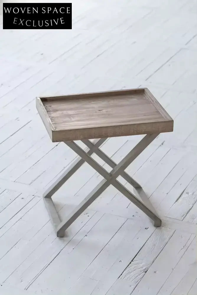 French Country Rustic Recycled Pine Coffee Table, Hand-Painted Dual Tone, Vintage Design