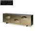 Regal Golden Sideboard Cabinet: Luxury Wood Storage for Modern Living Spaces