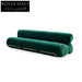 Regal Green Velvet High-Back Accent Sofa Chair with Golden Legs