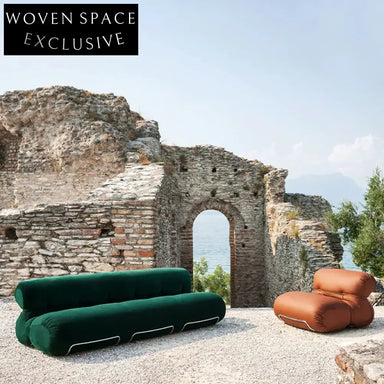 Regal Green Velvet High-Back Accent Sofa Chair with Golden Legs