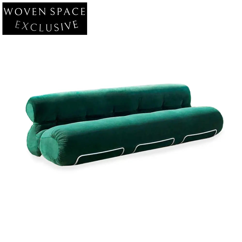 Regal Green Velvet High-Back Accent Sofa Chair with Golden Legs