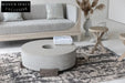Elegant Mid-Century Concrete Elm Coffee Table for Modern Living Spaces