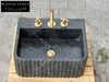 Renzo Black Bayat Marble Ribbed Sink