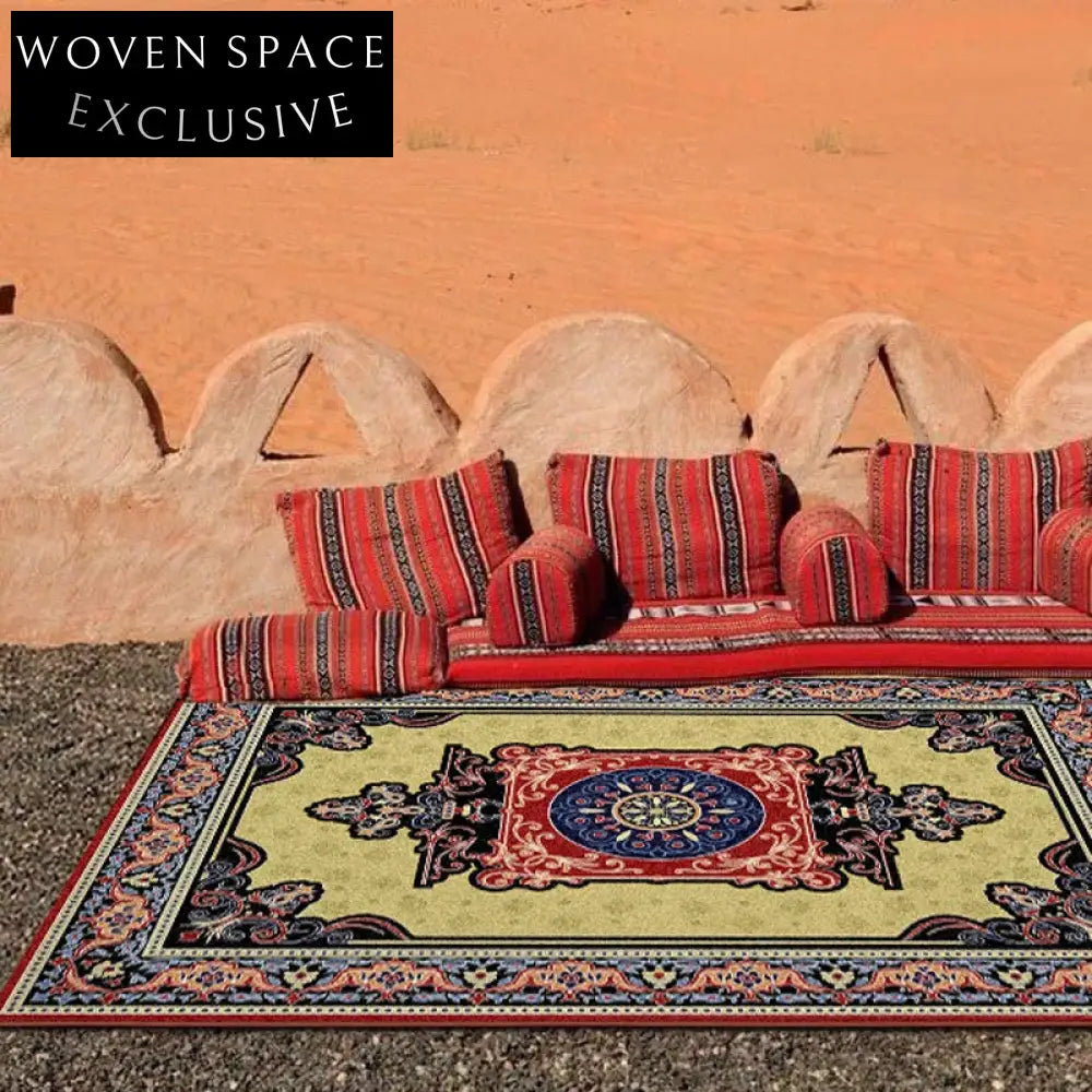 Retro American Nordic Ethnic Style Geometric Pattern Polyester Area Rug