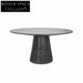 Retro American Style Plywood Top Solid Wood Round Dinner Table
