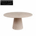 Retro American Style Plywood Top Solid Wood Round Dinner Table
