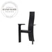 Retro Black High Back Solid Wood Designer Arm Dining Chair