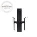 Retro Black High Back Solid Wood Designer Arm Dining Chair
