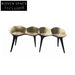 Retro Brass Caterpillar Fiberglass Ottoman Stool for Modern Living Rooms
