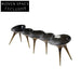Retro Brass Caterpillar Fiberglass Ottoman Stool for Modern Living Rooms