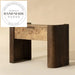 Retro Burr Wood Modern One Drawer Natural Storage Bedside Table