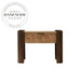 Retro Burr Wood Modern One Drawer Natural Storage Bedside Table