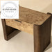 Retro Burr Wood Modern One Drawer Natural Storage Bedside Table