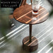Retro Design Living Room Walnut Ash Solid Wood Round Side Table