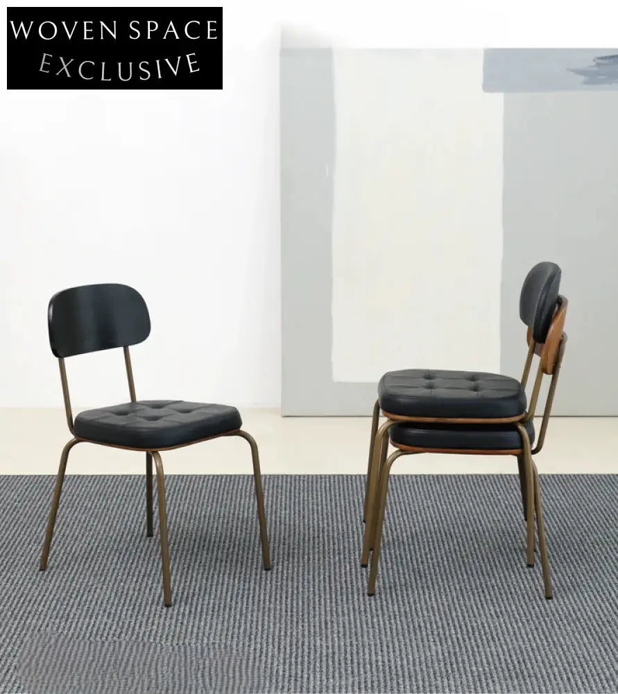 retro dining chair iron simple home