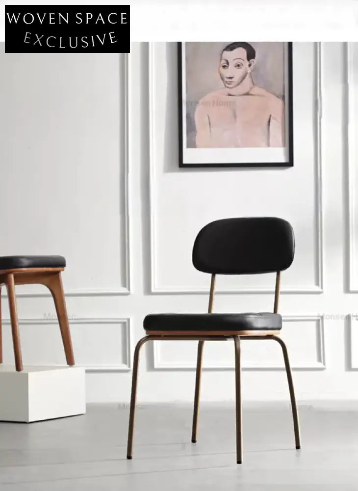 retro dining chair iron simple home