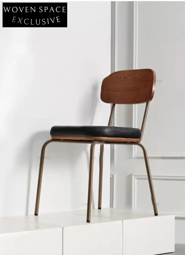 retro dining chair iron simple home