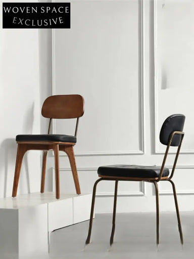 retro dining chair iron simple home