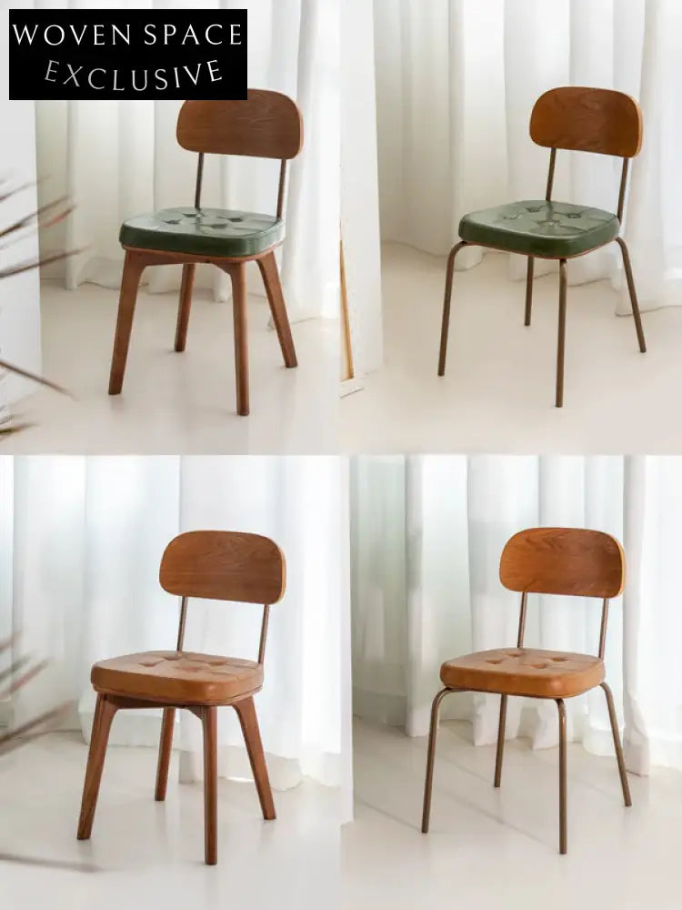 retro dining chair iron simple home