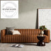 Retro Genuine Leather Tufted Villa Living Room Sectional Sofa
