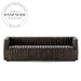 Retro Genuine Leather Tufted Villa Living Room Sectional Sofa