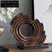 Retro Geometric Metal Art Sculpture for Tabletop Home Decor Display Piece
