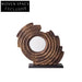 Retro Geometric Metal Art Sculpture for Tabletop Home Decor Display Piece