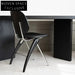 Retro Minimalist Dining Chair: Microfiber Leather, Wood, Strong Metal Legs, Home