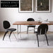 Retro Minimalist Dining Chair: Microfiber Leather, Wood, Strong Metal Legs, Home