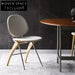 Retro Minimalist Dining Chair: Microfiber Leather, Wood, Strong Metal Legs, Home