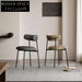 Retro Modern Comfortable Microfiber Leather Metal Accent Dining Chair