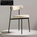 Retro Modern Comfortable Microfiber Leather Metal Accent Dining Chair