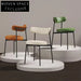 Retro Modern Comfortable Microfiber Leather Metal Accent Dining Chair