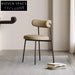 Retro Modern Comfortable Microfiber Leather Metal Accent Dining Chair