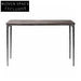 Retro Modern Wooden Rectangle Entryway Console Table with Brass Base
