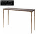 Retro Modern Wooden Rectangle Entryway Console Table with Brass Base