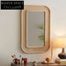 Retro Natural Rattan Full Length Decorative Standing Floor Mirror