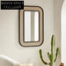 Retro Natural Rattan Full Length Decorative Standing Floor Mirror